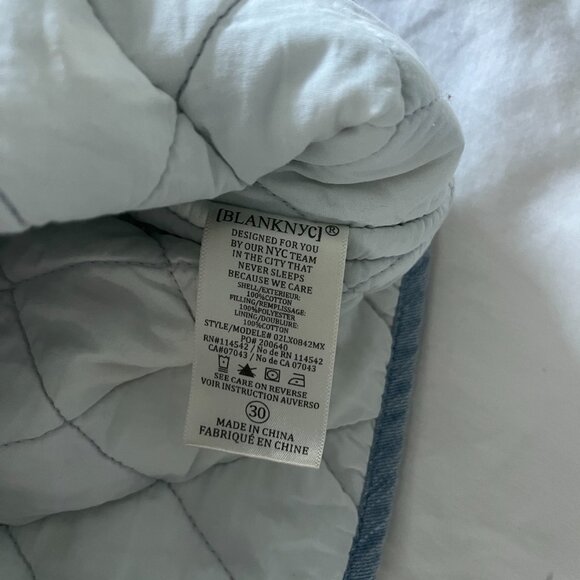 Blank NYC Quilted wrap Mini skirt Blue Size 30 - Picture 5 of 6